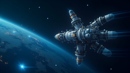 Exhibiting refined visuals of space technology breakthroughs with advanced robotics highperformance instruments and digital systems designed to propel contemporary aerospace innovation and precision r