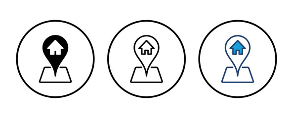 address icon vector. home location icon vector