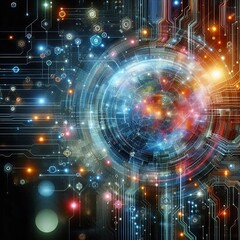 Fototapeta premium Advancing AI and IoT Integration: Revolutionizing Smart Technologies for Future Innovatio