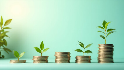 Innovative Green Banking: Visualizing Eco-Friendly Financial Services & Sustainable Lending Practices for Market Transformation - Stock Photo Concept