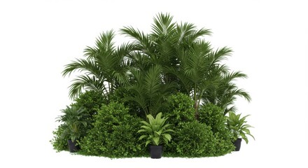 Obraz premium Tropical shrubs lush green foliage