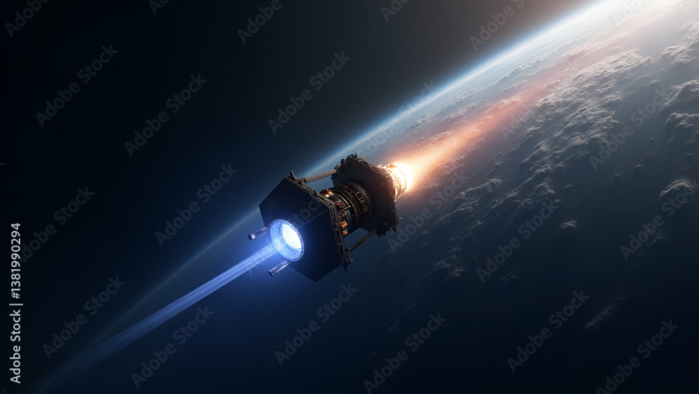 Poster explore revolutionary space probes equipped with advanced sensor arrays for deep space missions, enh