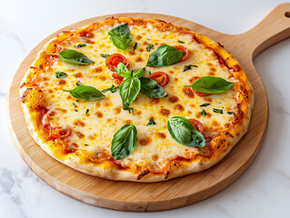homemade margherita pizza,