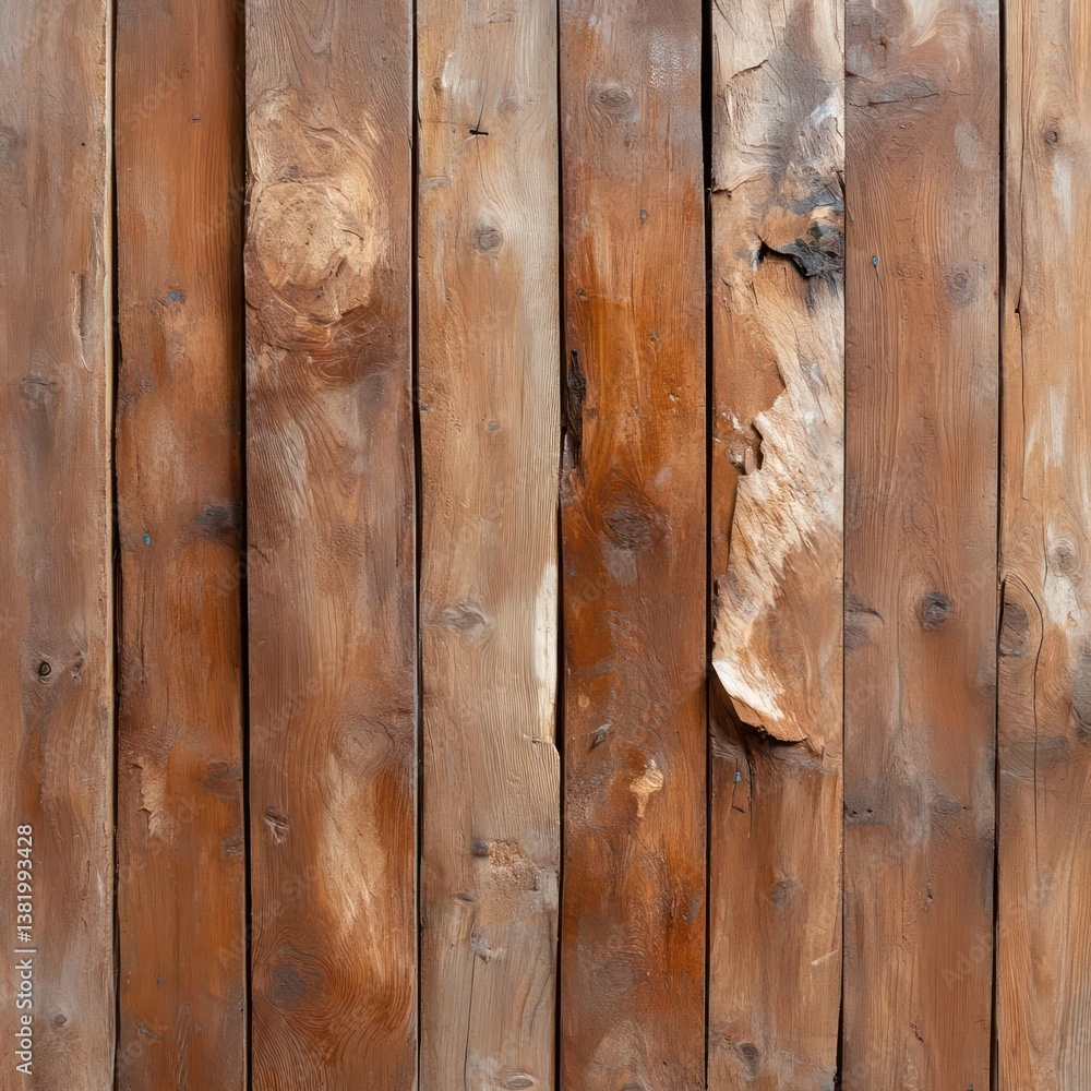 Poster close up of old wooden plank background showing detailed surface and grain patterns in brown tones