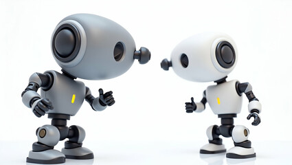 Enhance Manufacturing with 3D Collaborative Robots: Integrated Automation & Precision Sensors for High-Quality Visuals on White Background