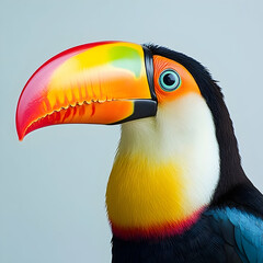 Vibrant Toucan Portrait, A Colorful Display of Avian Beauty and Exotic Charm