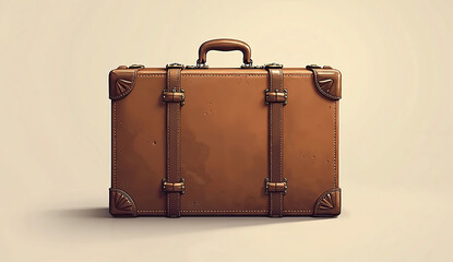 old suitcase isolated background, Generative AI