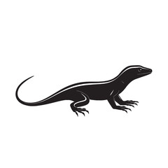 Obraz premium A brown reptile, possibly a gecko or small skink, is isolated in a macro close-up against a white background
