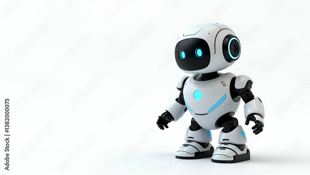 Poster 3d innovative autonomous robotic assistants enhance operational efficiency with advanced sensors, pe