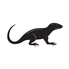 Obraz premium Desert Skink Silhouette at Twilight