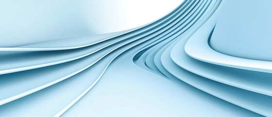 A serene and modern abstract image featuring smooth lines and gentle curves in cool blue tones ideal for backgrounds and design. Calm blue abstract art.