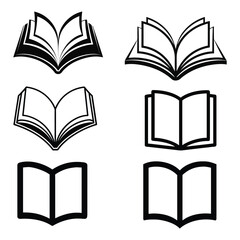 vector set of books