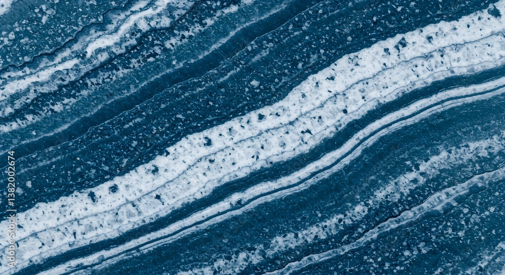 Poster abstract blue onyx marble stone texture with bands and streaks pattern