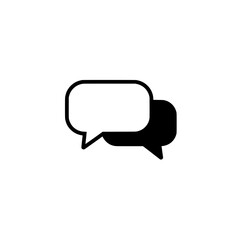 Naklejka premium Two Overlapping Speech Bubbles Vector Icon