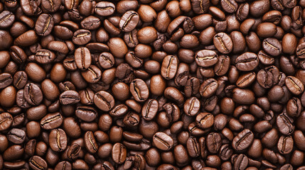 Obraz premium Coffee Beans Texture Close-Up Background