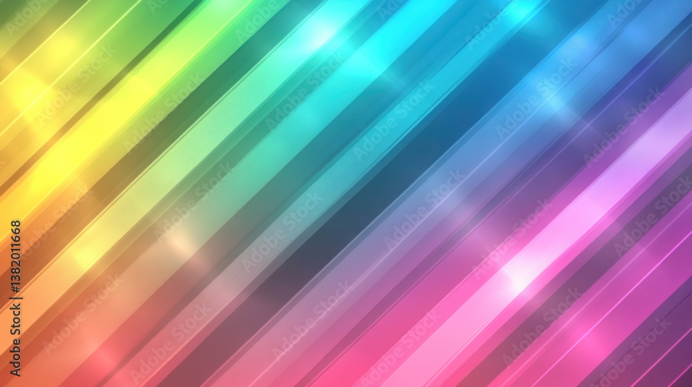 Poster a colorful striped background with a rainbow of colors. the stripes are of different colors and are 