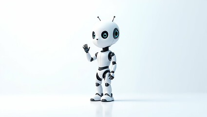 Fototapeta premium Explore our refined minimalist wallpaper design featuring intelligent machines and sleek graphics, symbolizing advanced AI and innovative robotics.