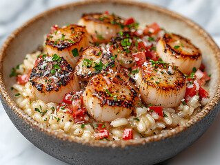 delicate scallop and truffle risotto,