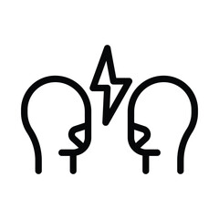 10 conflict line icon illustration vector graphic