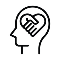 21 empathy line icon illustration vector graphic