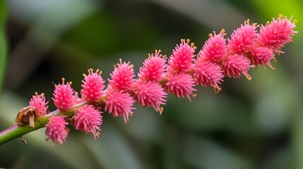 Vibrant Close-Up of a Pink Flower Blossoming with Beauty - Stock Photo.