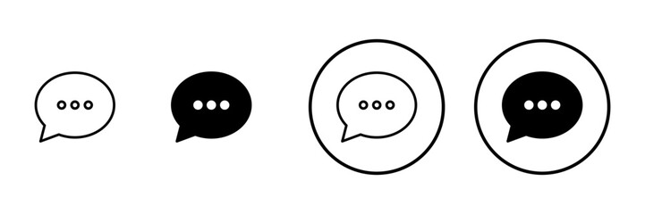 Chat icon vector. speech bubble sign and symbol. comment icon. message