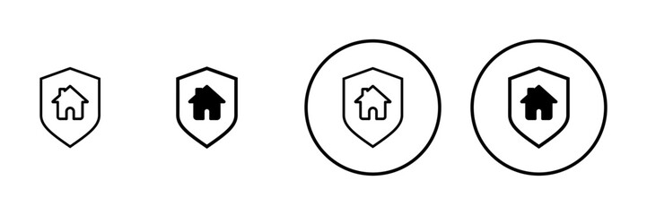 house insurance icon vector. house protection sign and symbol