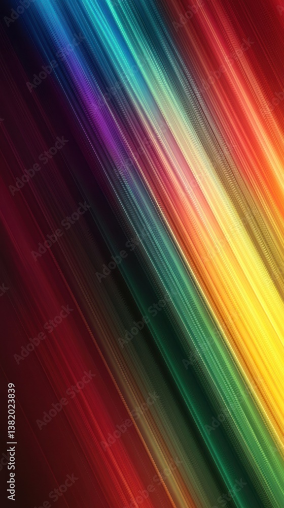 Poster vibrant chromatic array with fluid directional gradient design