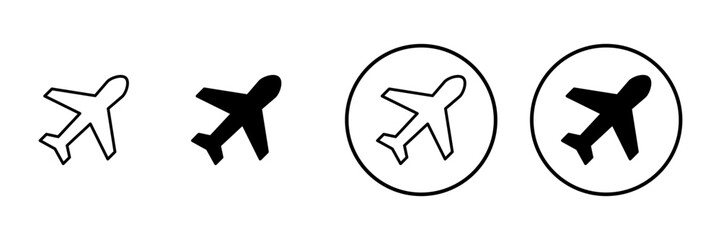 Plane icon vector. Airplane sign and symbol. Flight transport symbol. Travel sign. aeroplane