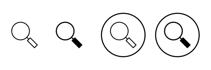Search icon vector. search magnifying glass sign and symbol