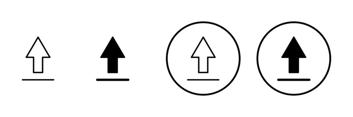 Upload icon vector. load data sign and symbol