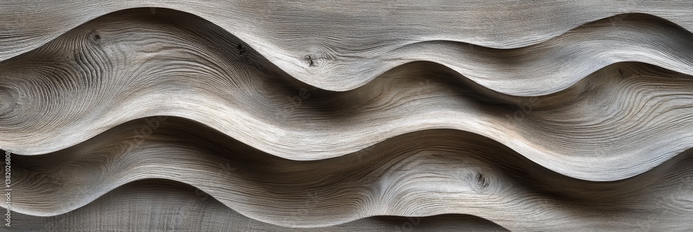Poster abstract curved wooden texture with wavy patterns for background design