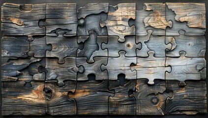 A black and white line drawing of puzzle pieces fitting together, symbolizing the interconnectedness in life's journey. 