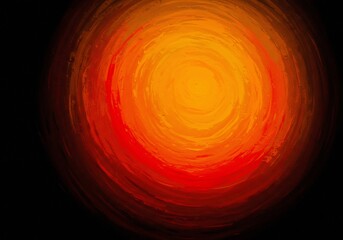 Abstract swirling fiery orange and red artwork dark background. AI Generated