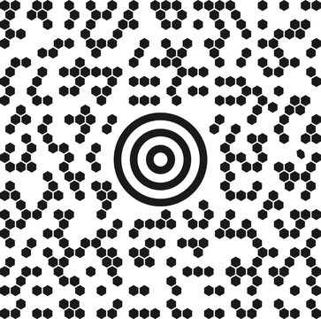 Maxiコードのイラスト