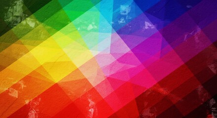 Obraz premium Vibrant Rainbow Geometric Abstract Background. AI Generated