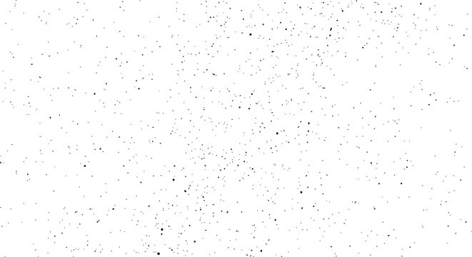 Speckle grain dot white paper noise texture with distress effect vector illustration pattern background. Dirty or dust film grain speck grit grunge overlay on white background grain noise particles.