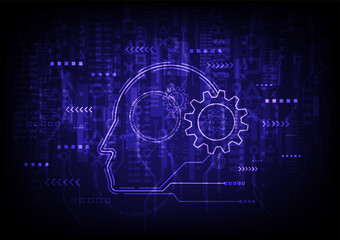 Abstract background with artificial technology robot