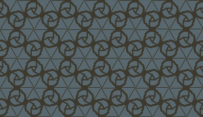 Pattern with curved line. Triangles style. Vector illustration. For you home interior wallpaper, fashion print.