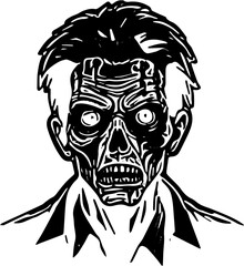 head of a skull zombie 