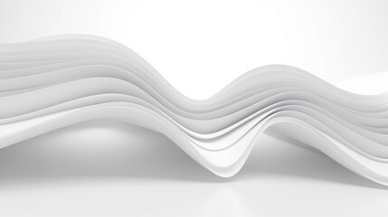 Obraz premium Abstract curved dynamic white background