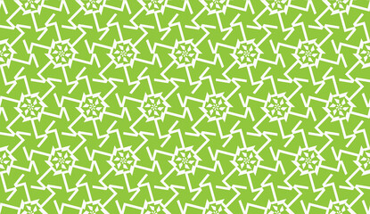 Vector illustration. For your business, presentation, fashion print. Pattern with abstract illusion triangles. Light green color.