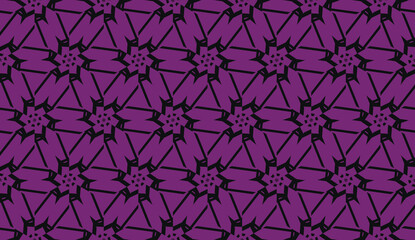 Vector seamless illustration. COLOR 1 COLOR 2. For you home interior wallpaper, fashion print. Original interior background in triangles style. Purple addiction color.