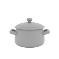 Grey Enamel Saucepan Cooking Pot with Lid