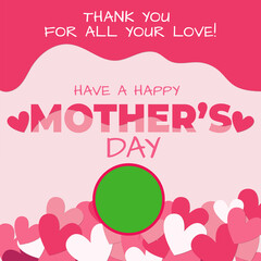Mother´s day heart pink magenta fucsia 