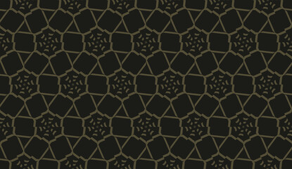 Vector illustration with modern decorative pattern in triangles style. Illusion curved line. For interior wallpaper, smart design, fashion print