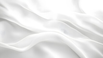 Obraz premium Soft Flowing White Fabric with Gentle Waves and Subtle Texture