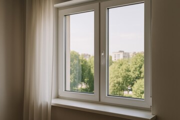 Fototapeta premium Serene view through window