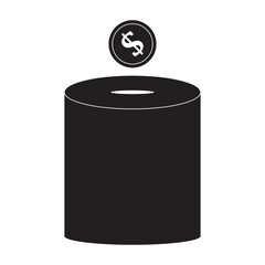 illustration of charity box icon vector design