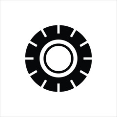 tire vector icon line template